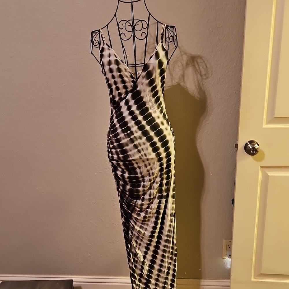 Heart Hips Green and White Maxi Dress